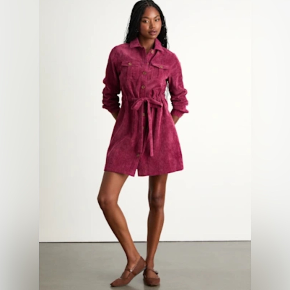 St. John's Bay Long Sleeve Burgundy‎ Dress     size PL